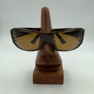 Vintage Occhiali Brown Oval Oversized Sunglasses